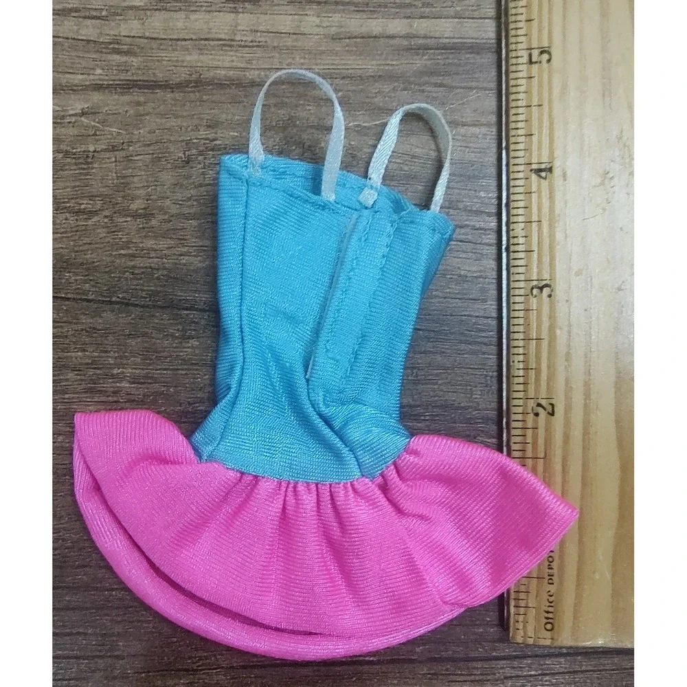 Barbie Mattel Strap Pink Blue Short Groovy Dress Purple Tag Z32